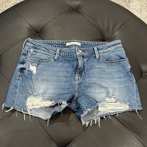 Mavi denim distressed shorts